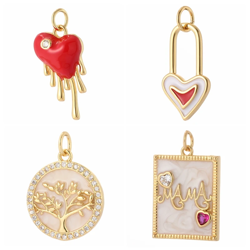 

Red Heart Moon Stat Geometric Charms Diy Pendant Necklace Charms for Jewelry Making Bracelets Earring for Jewelry Making