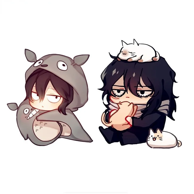 

Мой герой Академия Шота айзава Чиби, Автомобильный декоративный стикер, дорожный ноутбук, наклейка, 8 см x 8 см