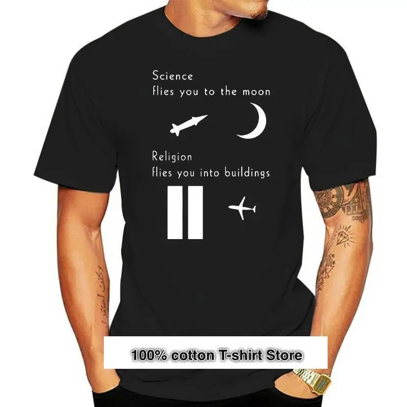 

Camiseta de ciencia te vuela a la Luna, religión te vuela a edificios, atheist