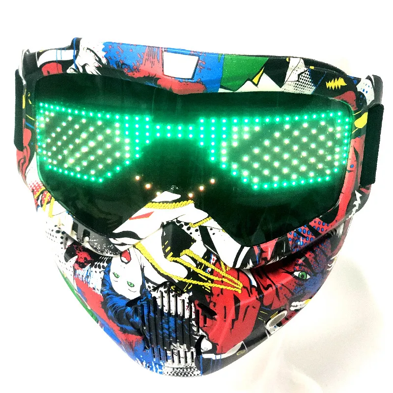 

Street photo luminous mask helmet For DJ Dancer Punk Style Masks Cosplay Props