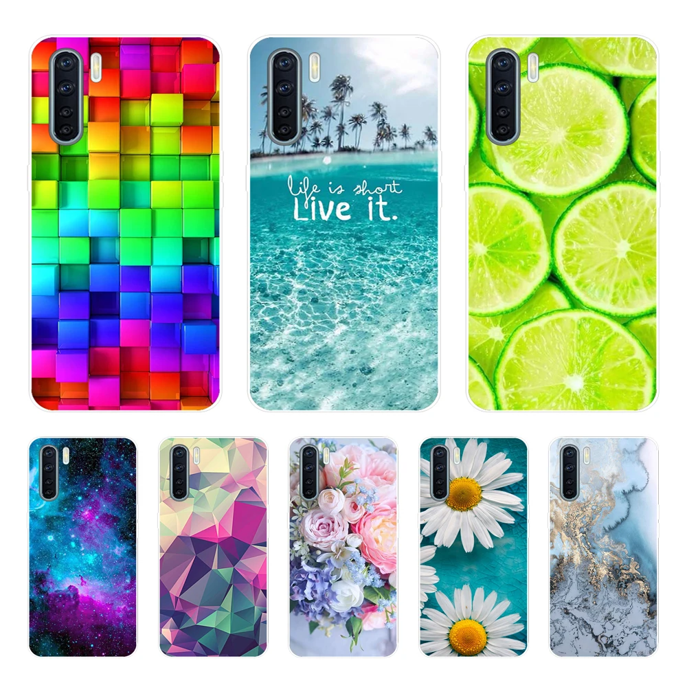 Чехол для OPPO A91, силиконовый мягкий чехол-накладка для OPPO A91, чехол из ТПУ с цветами бриллиантами, чехол для OPPO F15 A91 2020, чехол A 91