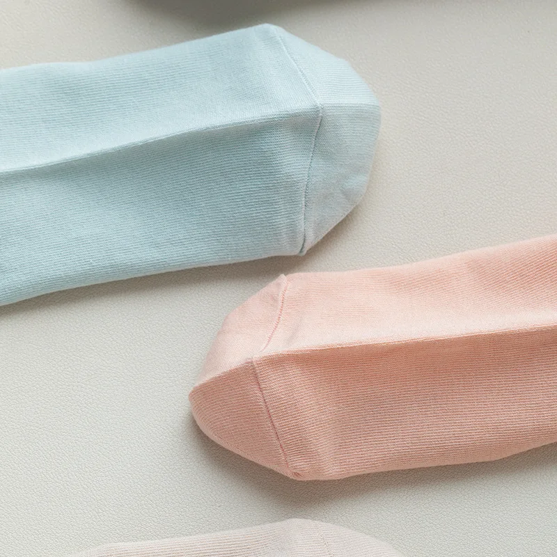 HSS Brand 5Pairs/Lot 100% Women Cotton Socks Summer Thin Solid Color Macaron Sock Comfortable Pink White Lolita calcetines mujer
