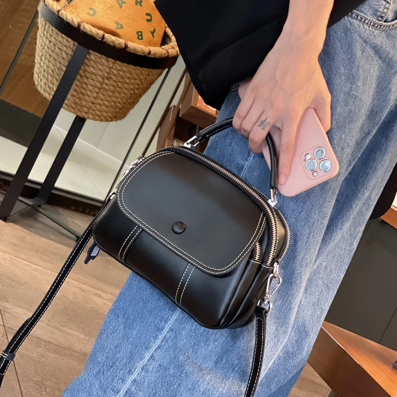 

Брендовая роскошная сумка из высококачественной воловьей кожи для женщин, новинка 2023, модная Универсальная высококачественная текстурная ...