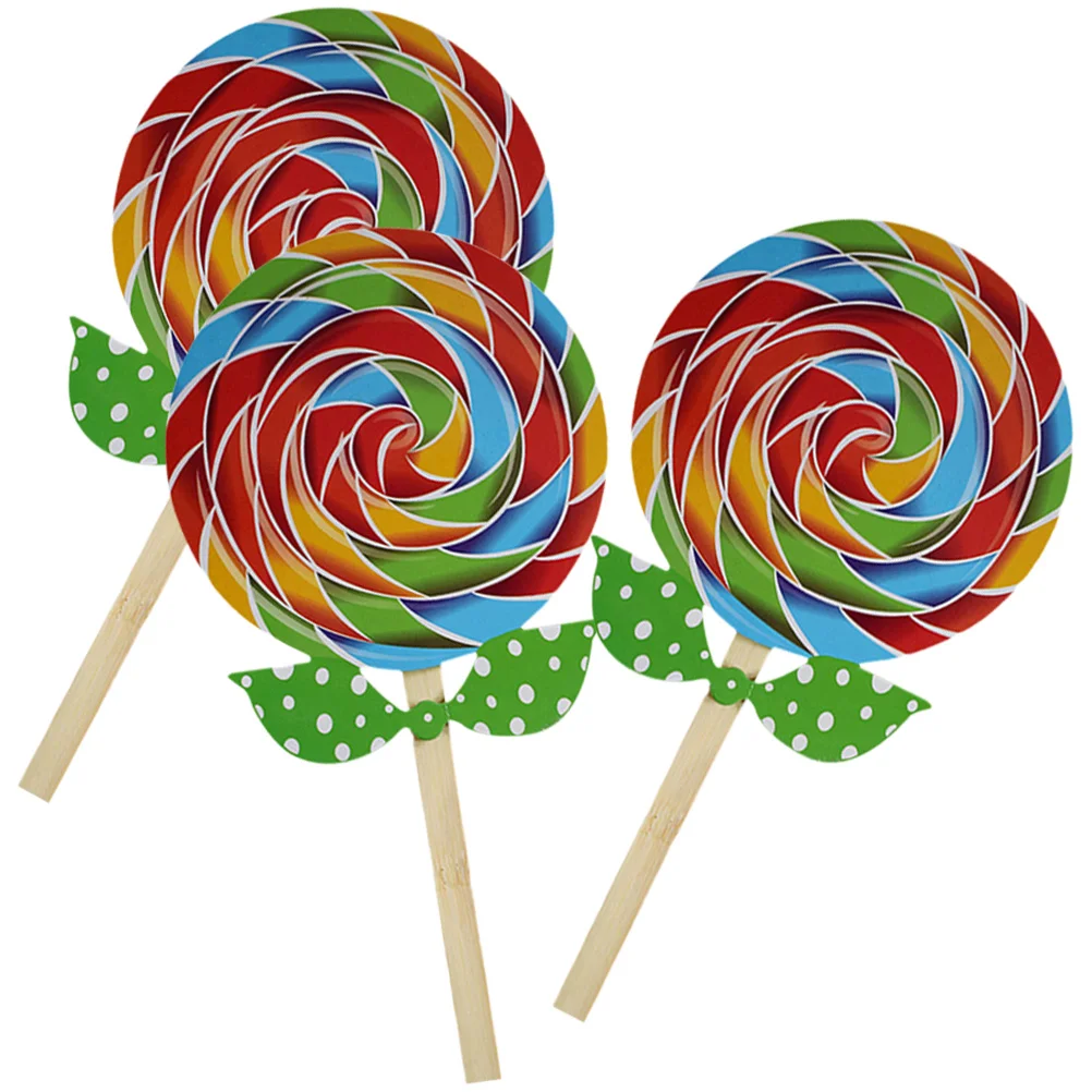 

Candy Lollipop Fake Photo Rainbow Lolipops Large Stuffers Fillers Basket Model Realistic Stick Booth Embellishment Lollipops