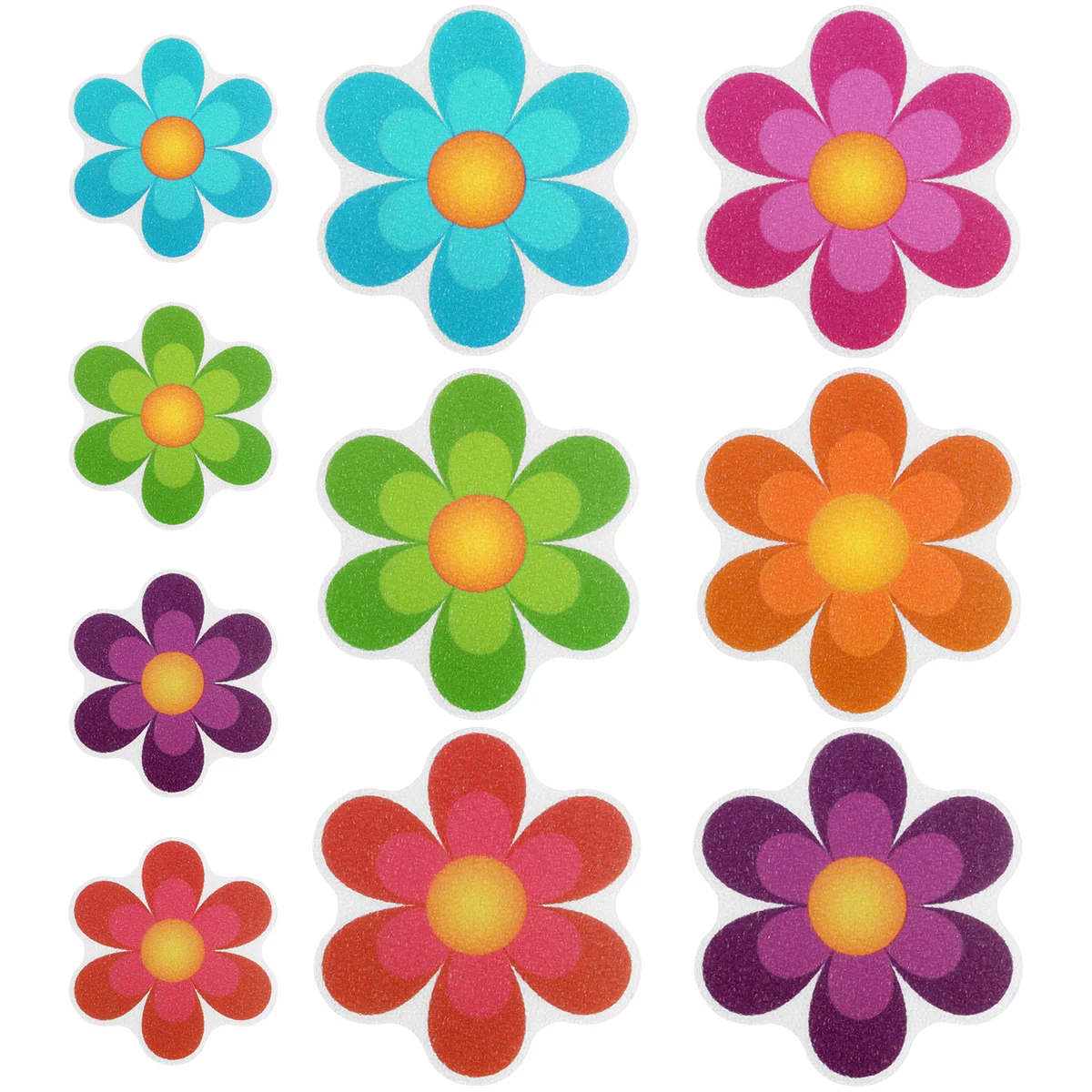 

Non Bathtub Stickers Colorful Flower Self- adhesive Shower Anti Stickers Decals for Bath Tub Stairs Shower Room 10pcs