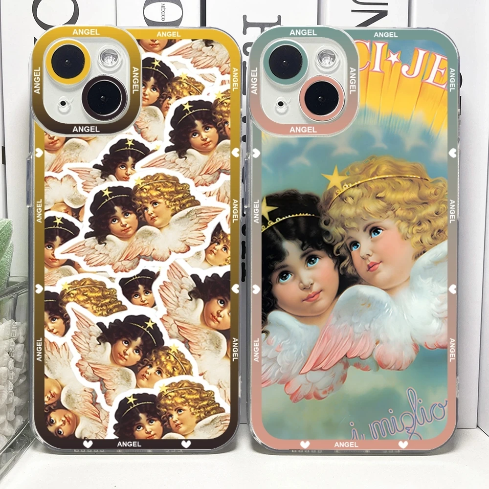 Чехол для телефона Fiorucci Angels IPhone 15 16 Pro Max 13 14 12 11 Mini Angel Eyes мягкий прозрачный чехол