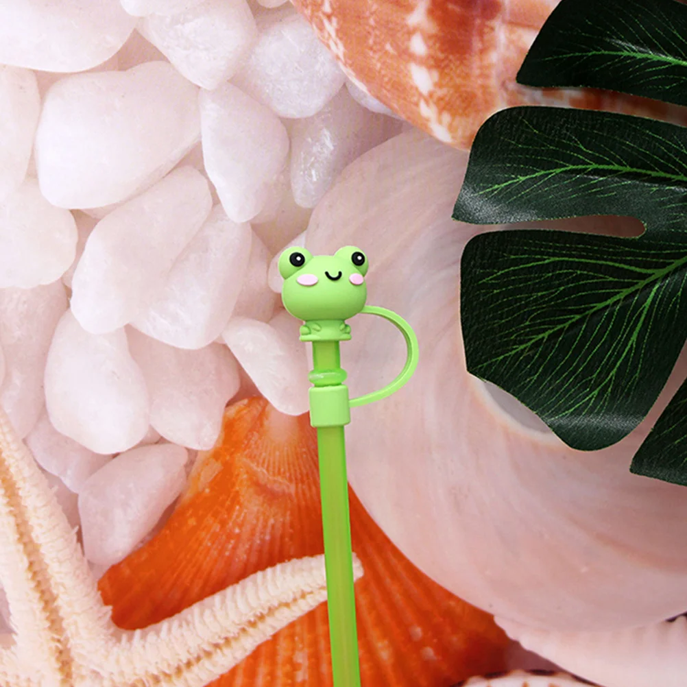 

12 Pcs Dust-proof Straw Cap Silicone Covers Tip Coffee Straws Reusable Caps Topper Jacket Tips Drinking