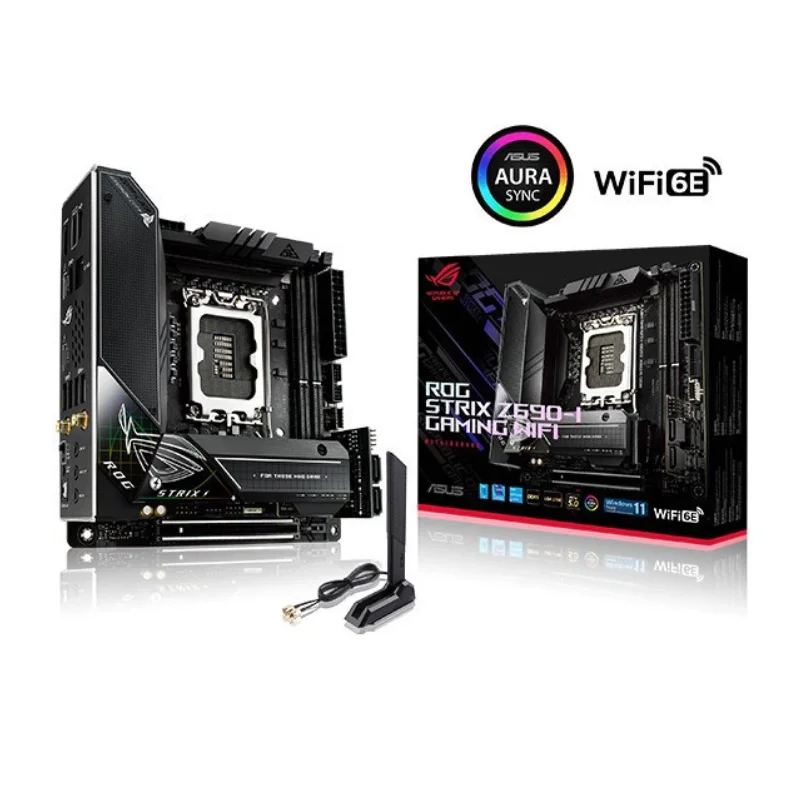 

LGA 1700 ASUS ROG STRIX Z690-I GAMING WIFI Motherboard for Intel 12th-Gen CPU Z690 Gaming 1700 CPU AI RGB Mini-ITX New