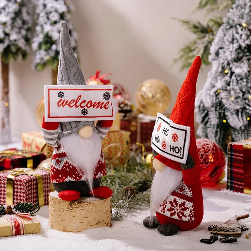 Рождественские гномы плюшевые ручной работы шведские Tomte украшения с
