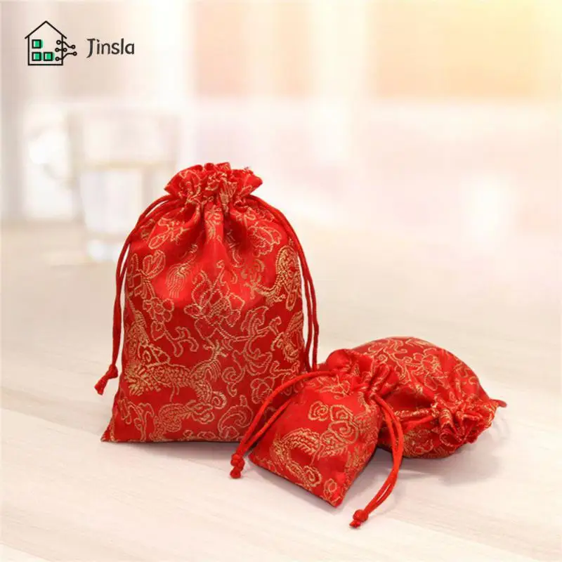 Perfect For Weddings And Special Occasions Fabric Bag Beautifully Embroidered Embroidery Versatile Storage Adjustable Organizer