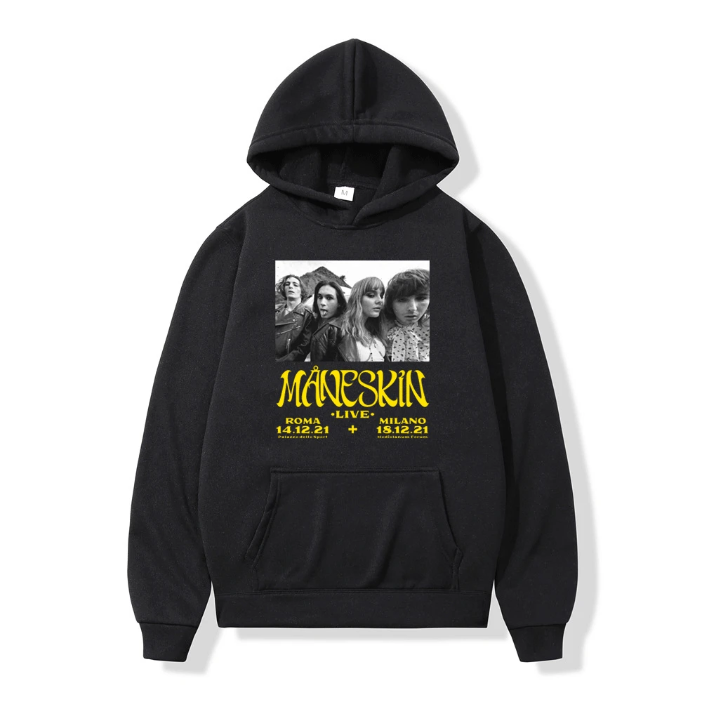 

Толстовки Maneskin Merch в стиле хип-хоп, модные толстовки в стиле Харадзюку с принтом, толстовки, топы, мужские и женские повседневные пуловеры с длинным рукавом и капюшоном