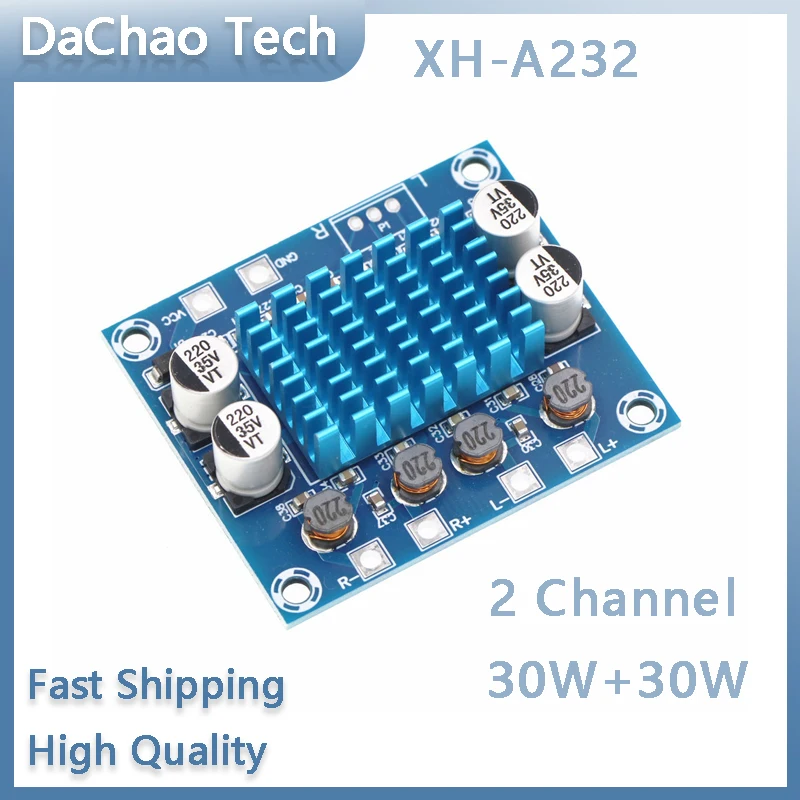 XH-A232 TPA3110 30W + 30W 2-канальный цифровой стерео аудио усилитель мощности плата DC 8-26V 3A