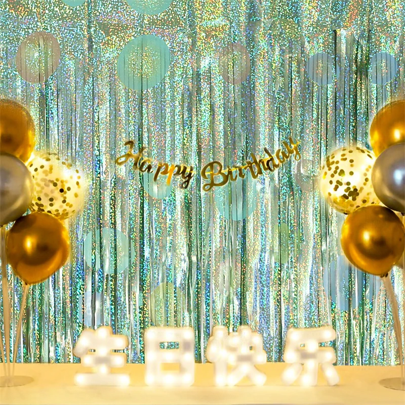 

Party Background Curtain Sequin Backdrop Wedding Decor Baby Shower Sequin Wall Glitter Backdrop Curtain Birthday Foil Curtain