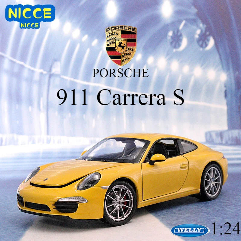 

Welly 1:24 Porsche 911 CARRERA S Car Alloy Car Model Simulation Car Decoration Collection Gift Toy Die Casting Model Boy Toy