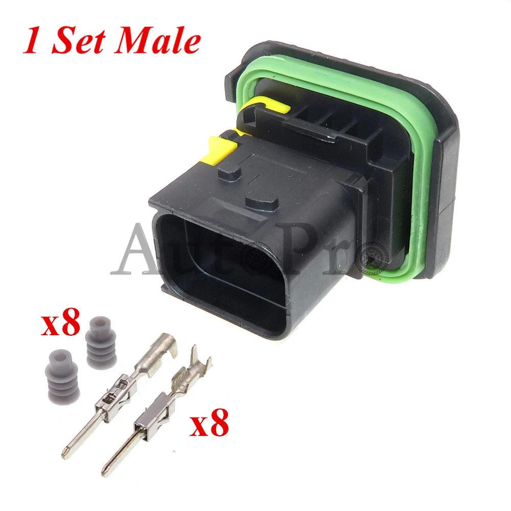 

1 комплект, автомобильный водонепроницаемый разъем с 8 отверстиями, 1-1418479-1, 1-1564416-1