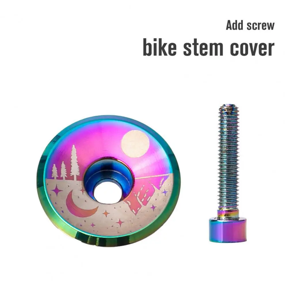 

Bicycle Accessories Universal MTB Bike Stem Top Cap Eye-catching Printing Stem Top Cap Fit Seamlessly for Protective