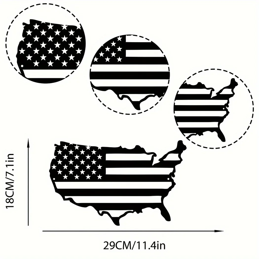 CIFbuy Металлический Настенный Флаг Карта США Декоративное Патриотическое