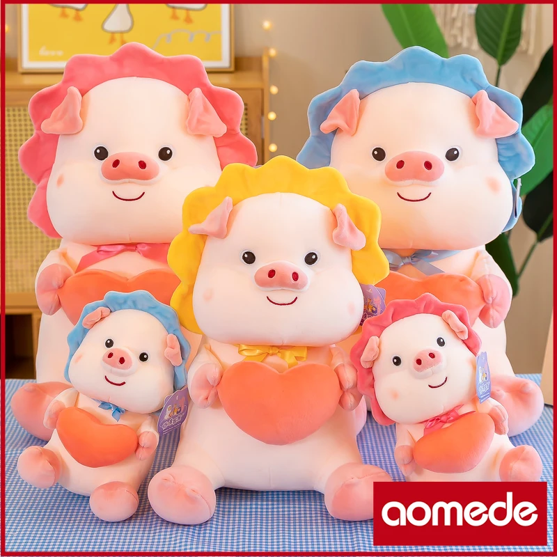 

45cm Cute Soft Doodle Pig Plush Toys Office Nap Pillow Home Comfort Cushion Child Decor Christmas Gift Cotton Doll