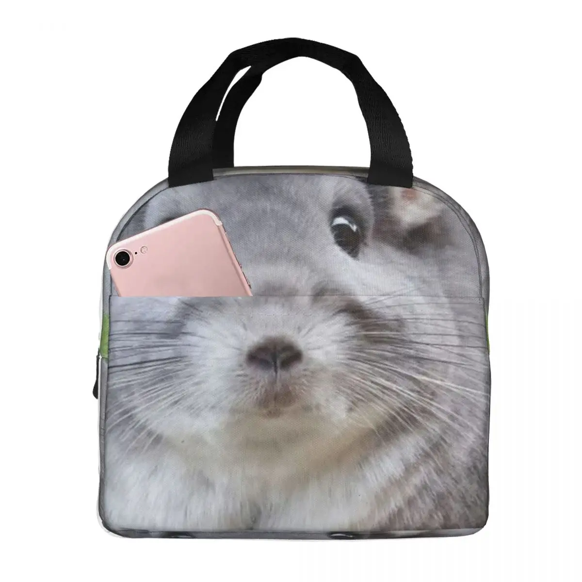 

Chinchilla Portable Insulated Oxford Lunch Bag Reusable Lunch Box Lunch Organizer Thermal Cooler Tote Bag