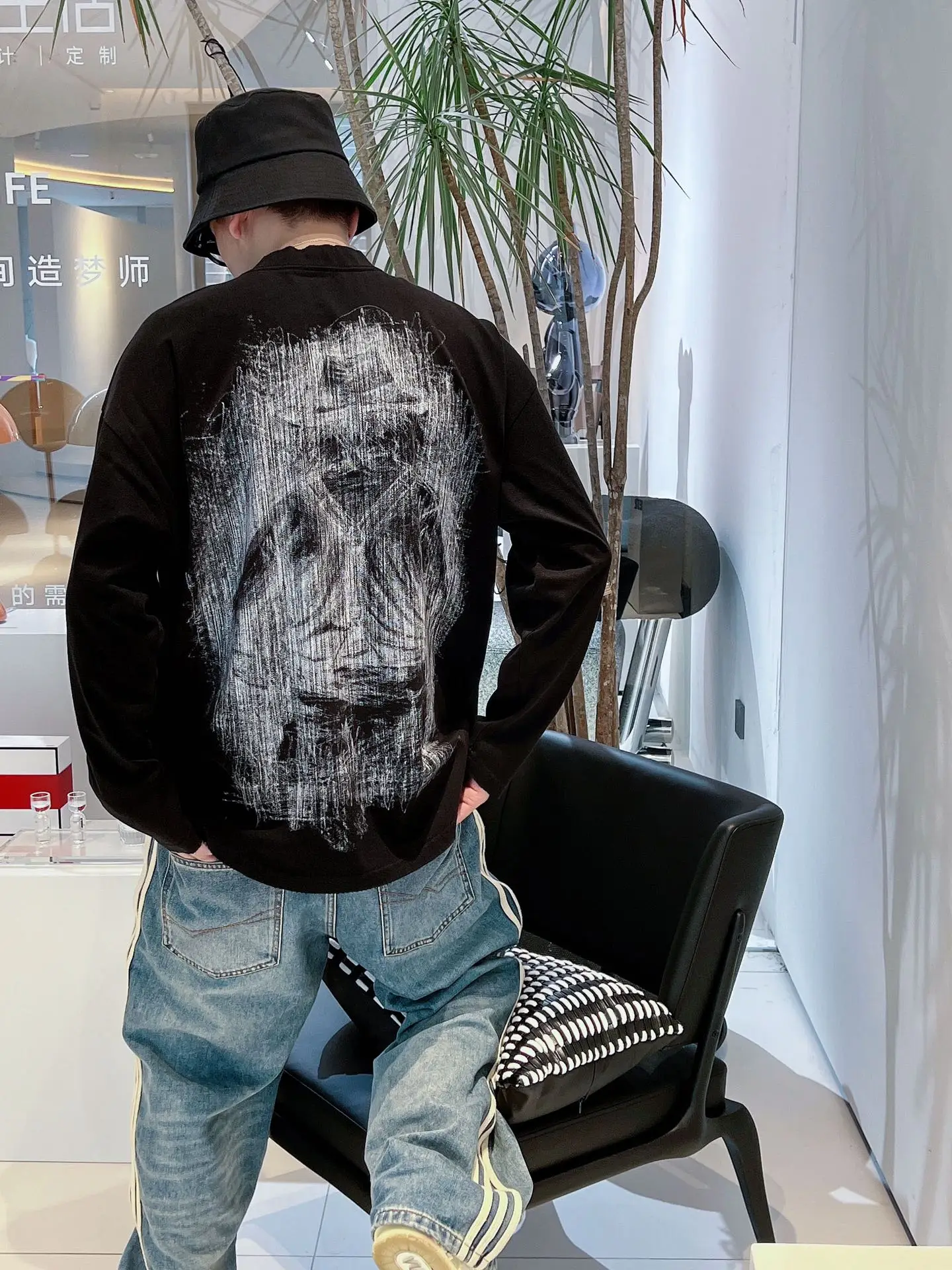 

Черные толстовки Y3 Yamamoto, топы, готический гранж, толстовка большого размера, уличная одежда, женские модные пуловеры в стиле хип-хоп для пар