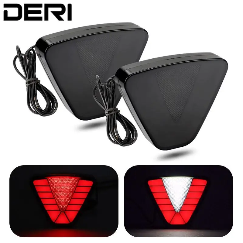 

LED Car Flash Tail Brake Light 12V Rear Bumper Strobe Lamp Flowing Triangle Taillight For Auto Truck Pickup Motorbike Waterproof
