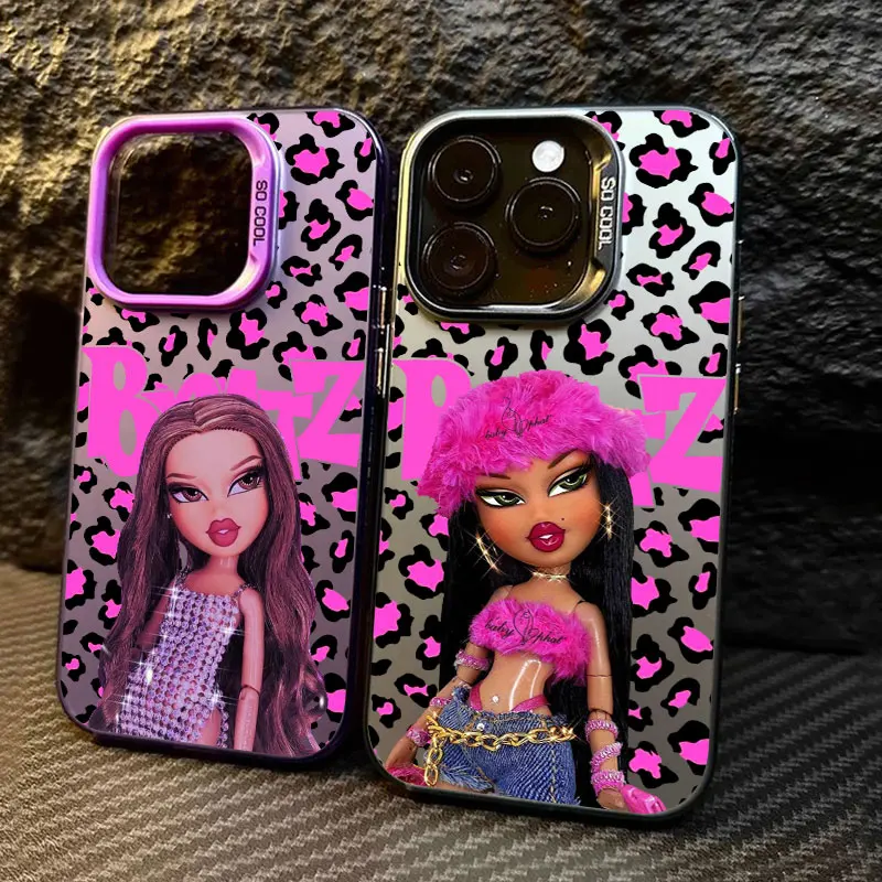 Фото Милый розовый чехол для телефона с изображением кукол Bratz для Samsung Galaxy S26 S25 S24 S23 S22 S21 S20 Note20 FE Ultra Edge Plus 4G 5G, матовый чехол №1