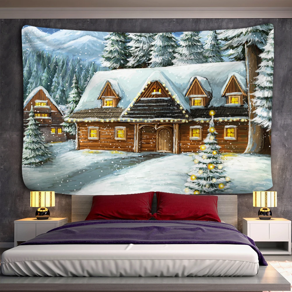 

декор комнаты Зимняя искусственная стена, богемный стиль, хиппи, простой фон для общежития, тканевые гобелены для домашнего декора