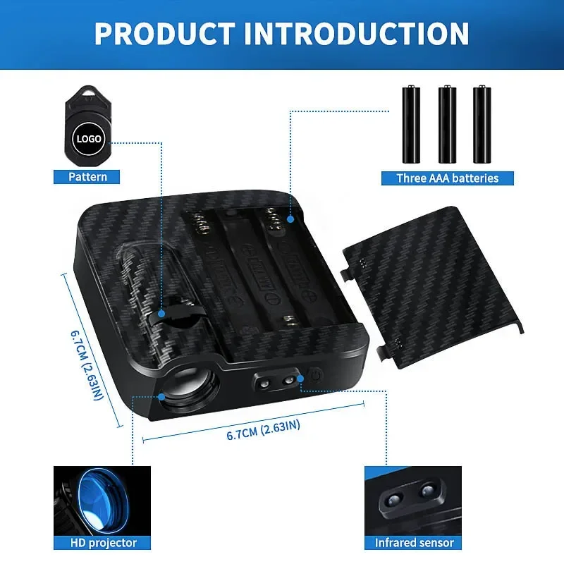 Светодиодные приветственные огни двери автомобиля с логотипом теневая лампа