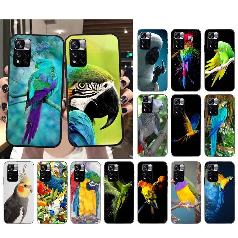 

Phone Case For Xiaomi Redmi Note 11 11S 11T Pro 10 9Pro Note9S 10S Redmi 10 9 10C 9C 9A 9T Parrot Bird Macaw Case