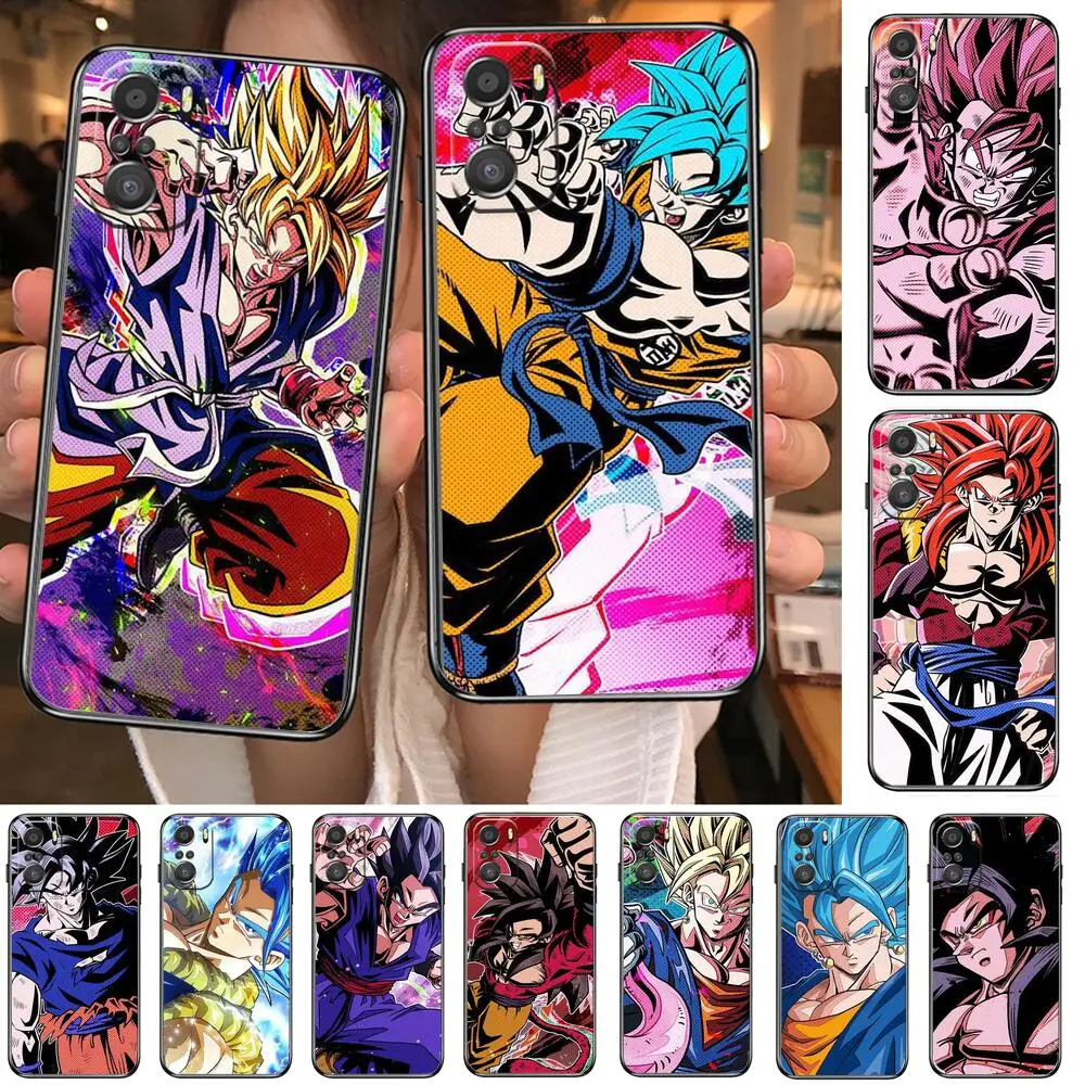 

Dragon Ball Goku anime Phone Case For xiaomi redmi 11 Lite pro Ultra 10 9 8 MIX 4 FOLD 10T Black Cover Silicone Back Prett