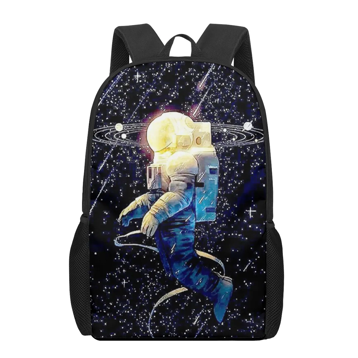 

Astronaut Backpack for Teens Girls Boys Outer Space Universe Schoolbag Shiny Starry Sky School Bag 16 Inches Student Bookbag