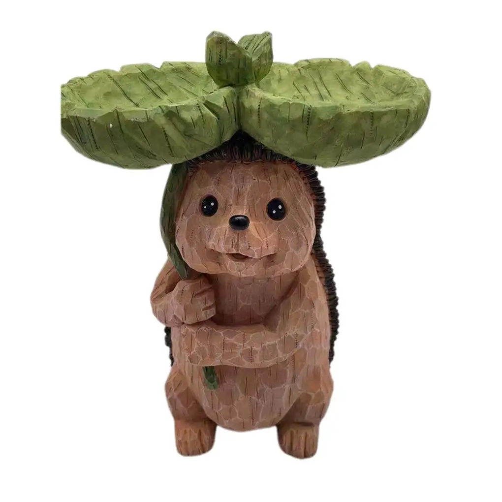 Резиновая кормушка для птиц лиса кролик лягушка Животные Статуя Ванна сад