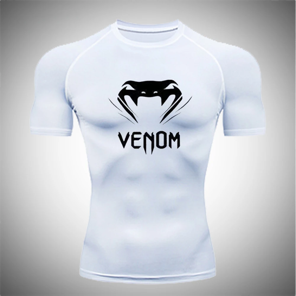 Фото Мужская компрессионная футболка для MMA Rashguard бокса мужские майки для Муай Тай кикбоксинга спортивные футболки для фитнеса тренировок Jiu Jitsu мужские футболки №3