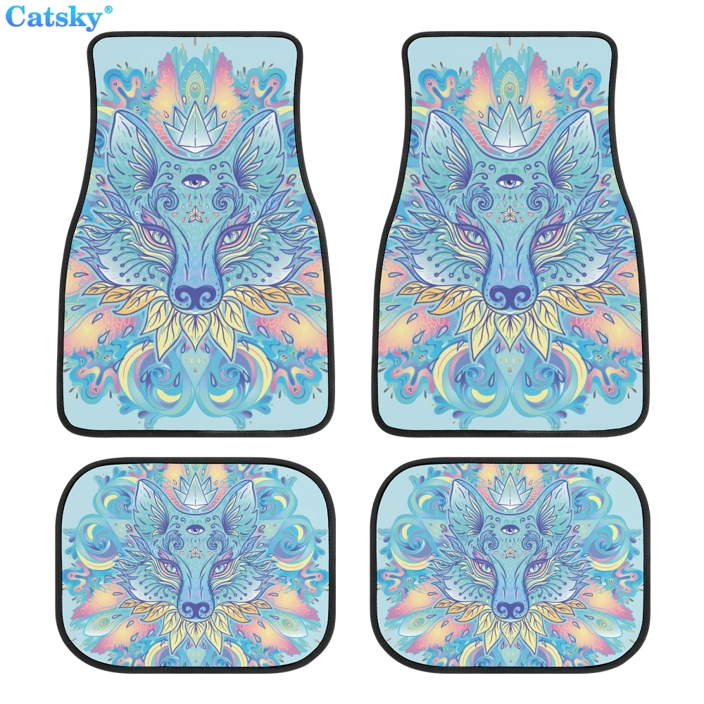 

Wolf animal wolf king Car Floor Mats Hippie Car Mat Car Accessories Gift Stoner Gift Retro Car Accessories Interior Car Decor