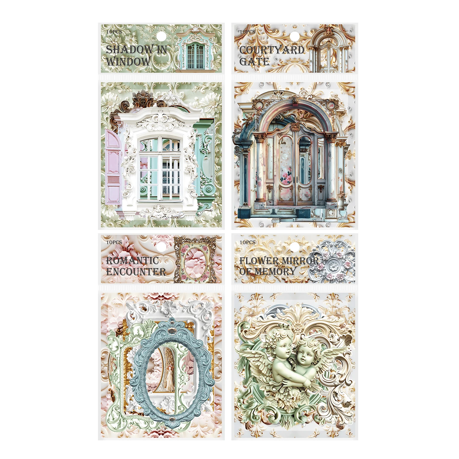 8 шт./партия декоративные бумажные наклейки в стиле ретро