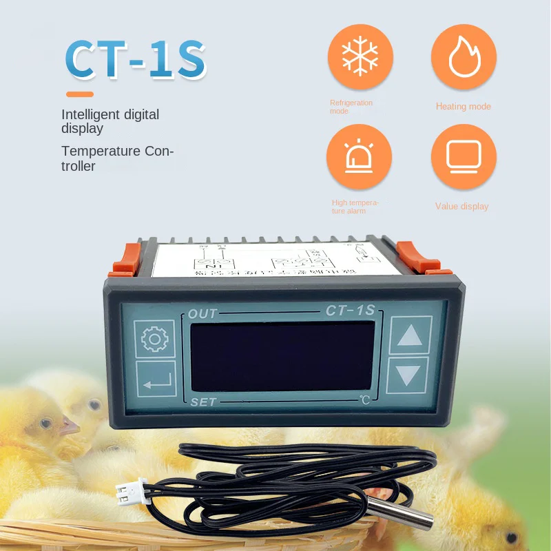 

CT-1S Microcomputer Incubator Controller Refrigeration Heating Temperature Controller Cold Storage Refrigerator Freezer