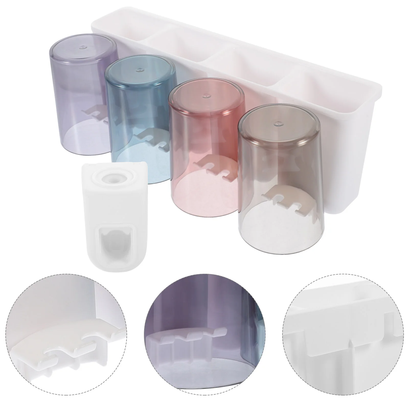 

Holder Toothpaste Rack Storage Shelf Bathroom Accessories Wall Power