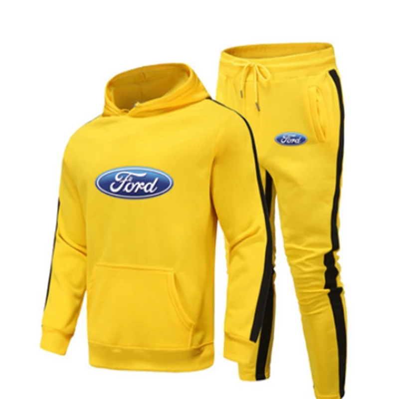 Новый весенне-осенний мужской спортивный костюм с логотипом Ford толстовки в стиле