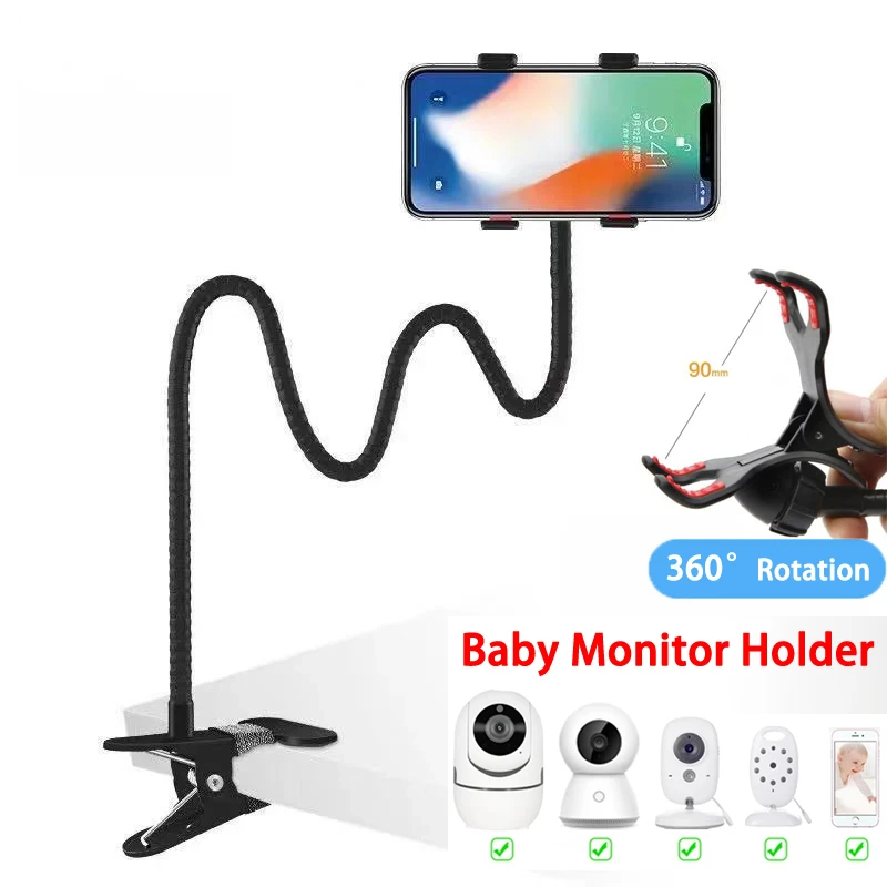 

Multifunction Universal Phone Holder Stand Bed Lazy Cradle Long Arm Adjustable 60cm Baby Monitor Wall Mount Camera Bracket
