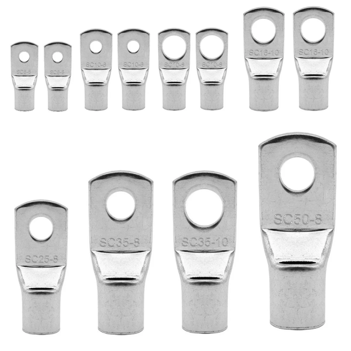 10/25/50/100 шт., медные зажимные кольца для проводов