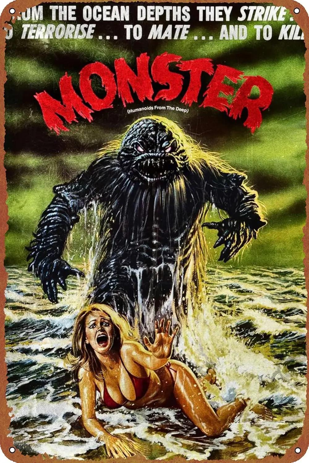 ntge Brug post 80s Moe Post Wll Decor Sgn-126 nch Metl Sgn ce br club home rt Tn Hll