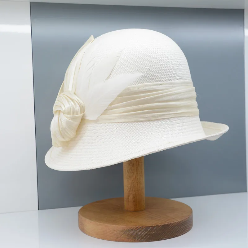 High quality Japanese papyrada hat all hand-woven mulberry silk flower top hat fashion exquisite women's party sunbonnet