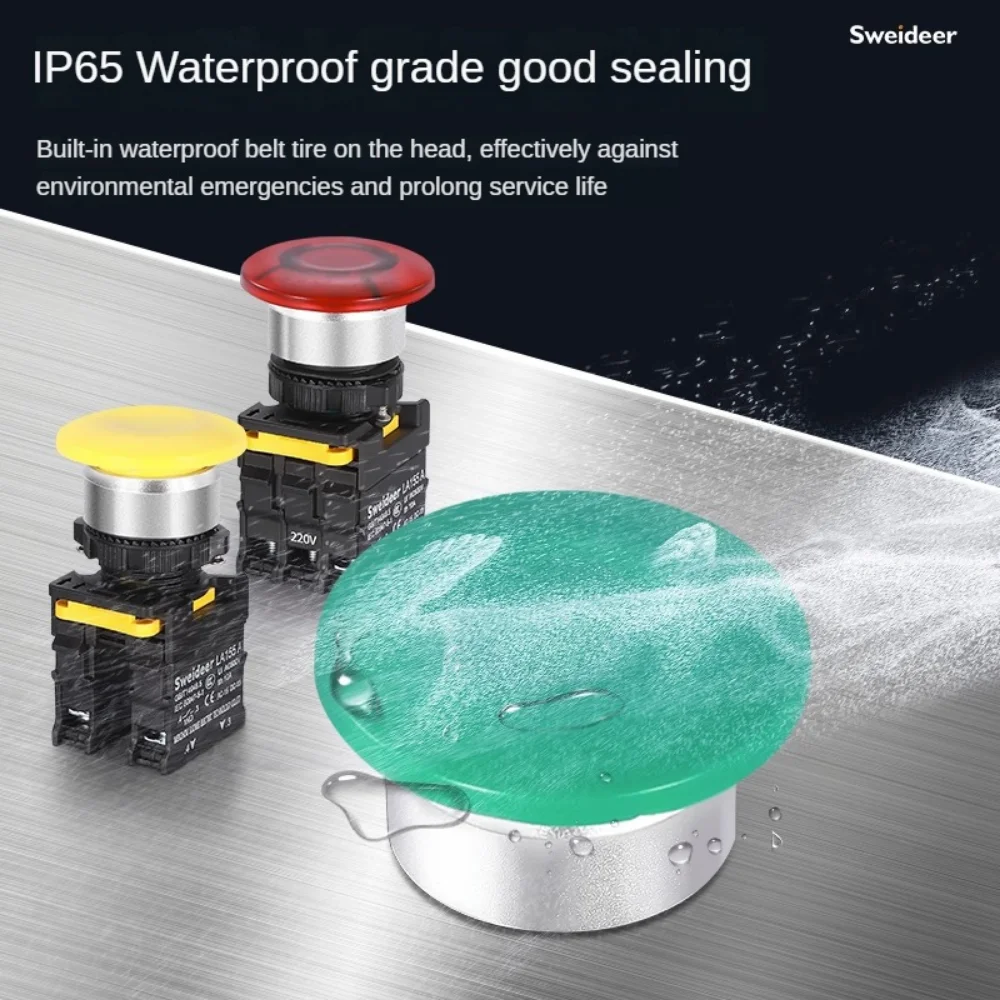 Светодиодный водонепроницаемый выключатель без фиксации