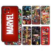 marvel heroes the avengers case cover for xiaomi mi 12 11 lite 11t 9t 10t note 10 k40 pro k50 k40s gaming armor fashion capinha