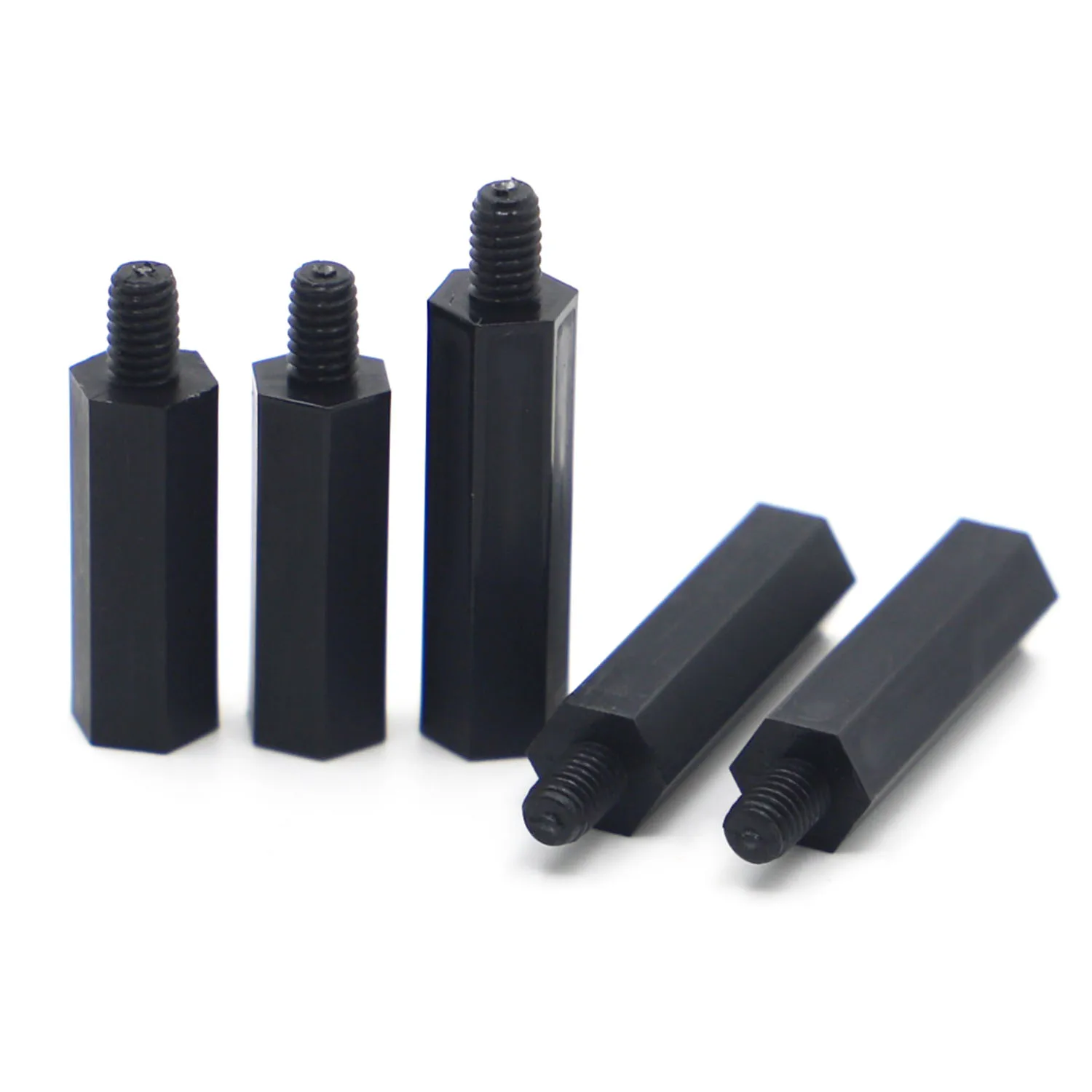 

M2 M2.5 M3 M4*L+6 Black Nylon Spacer Male to Female Standoff Spacer