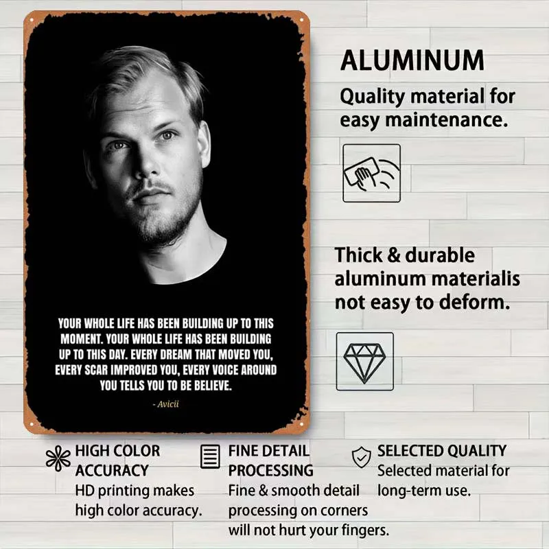 Avicii знак кавычек металлическая Настенная роспись металлические жестяные знаки