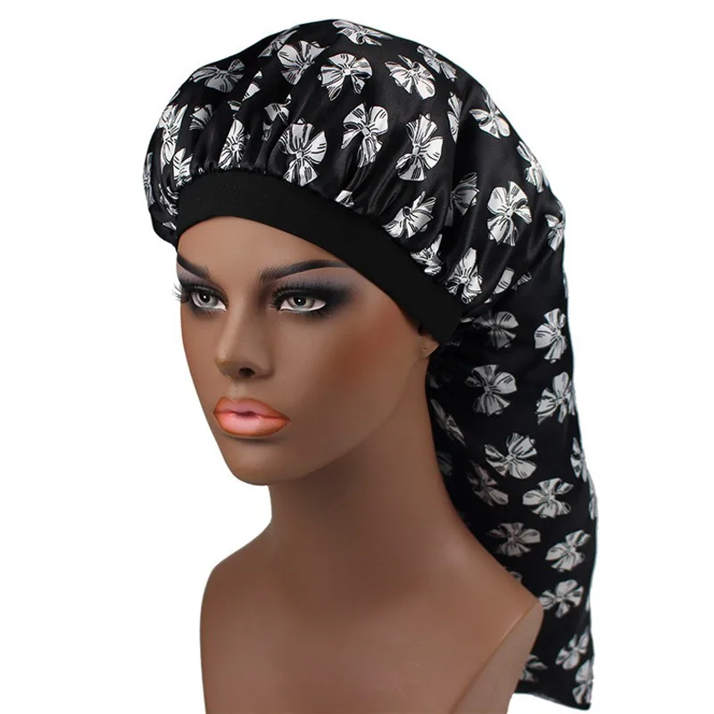 

Long Hair Sleeping Hats Wrap Night Cap Hair Care Bonnet For Women Hair Bonnet For Sleeping Silk Hair Bonnet