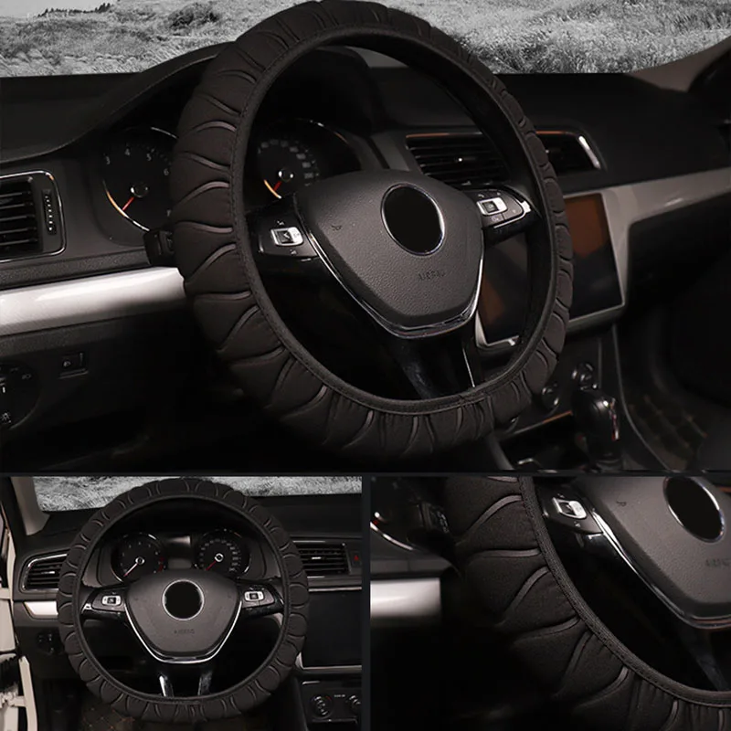 

Practical Sale Durable Hot Latest Steering Wheel Cover Black 1Pcs Case