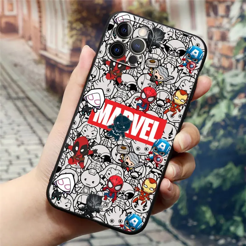 Чехол для телефона MARVEL STUDIOS с рисунком комиксов Apple iPhone 16 15 14 13 12 11 Pro Max XR XS 8 Plus SE2