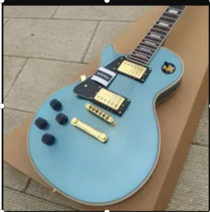 

Синяя металлическая краска, золотая фурнитура и подставка для пикапа с блочными вставками, черная накладка и черная ручка скорости